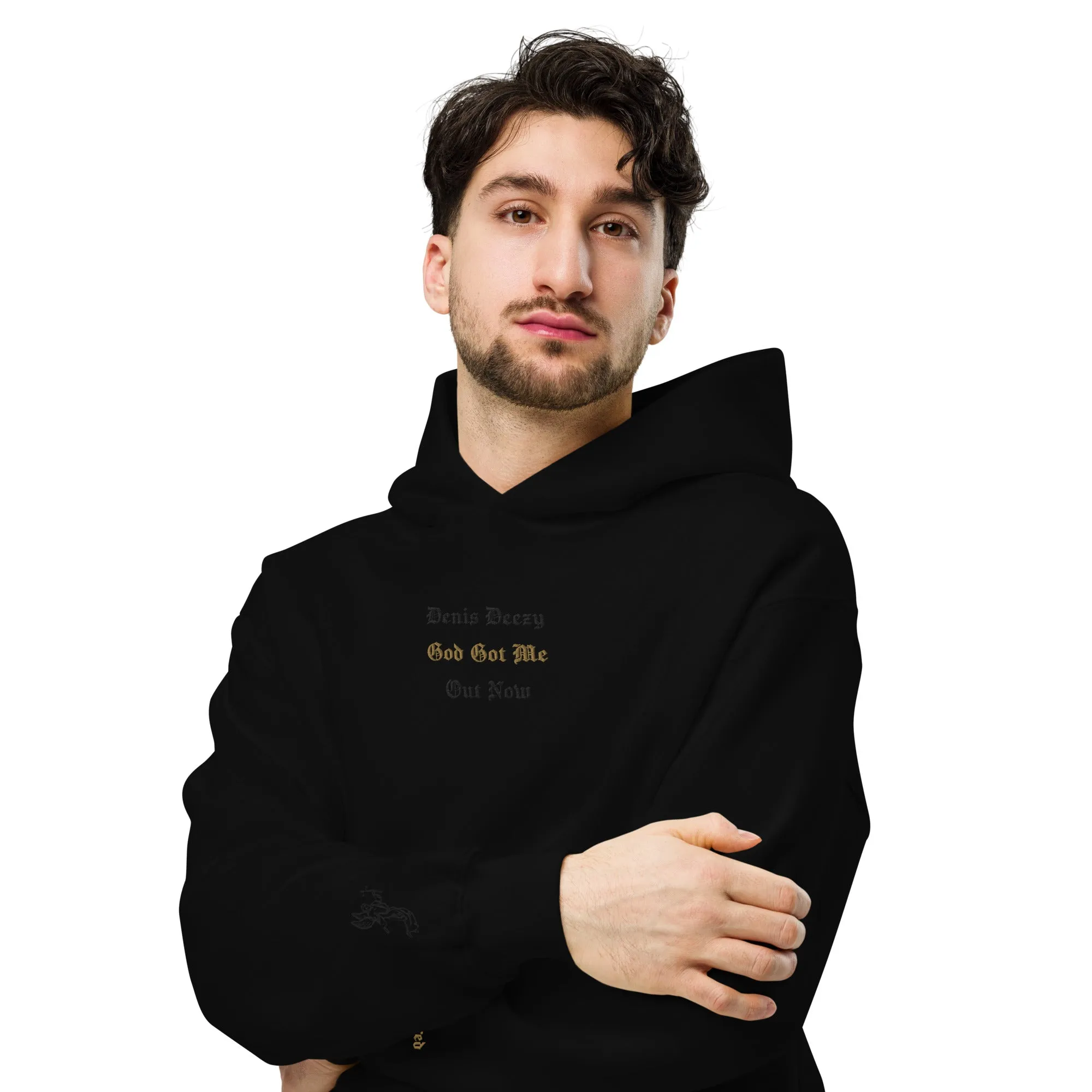 God Got Me - Single Embroidered   Printed Premium Hoodie