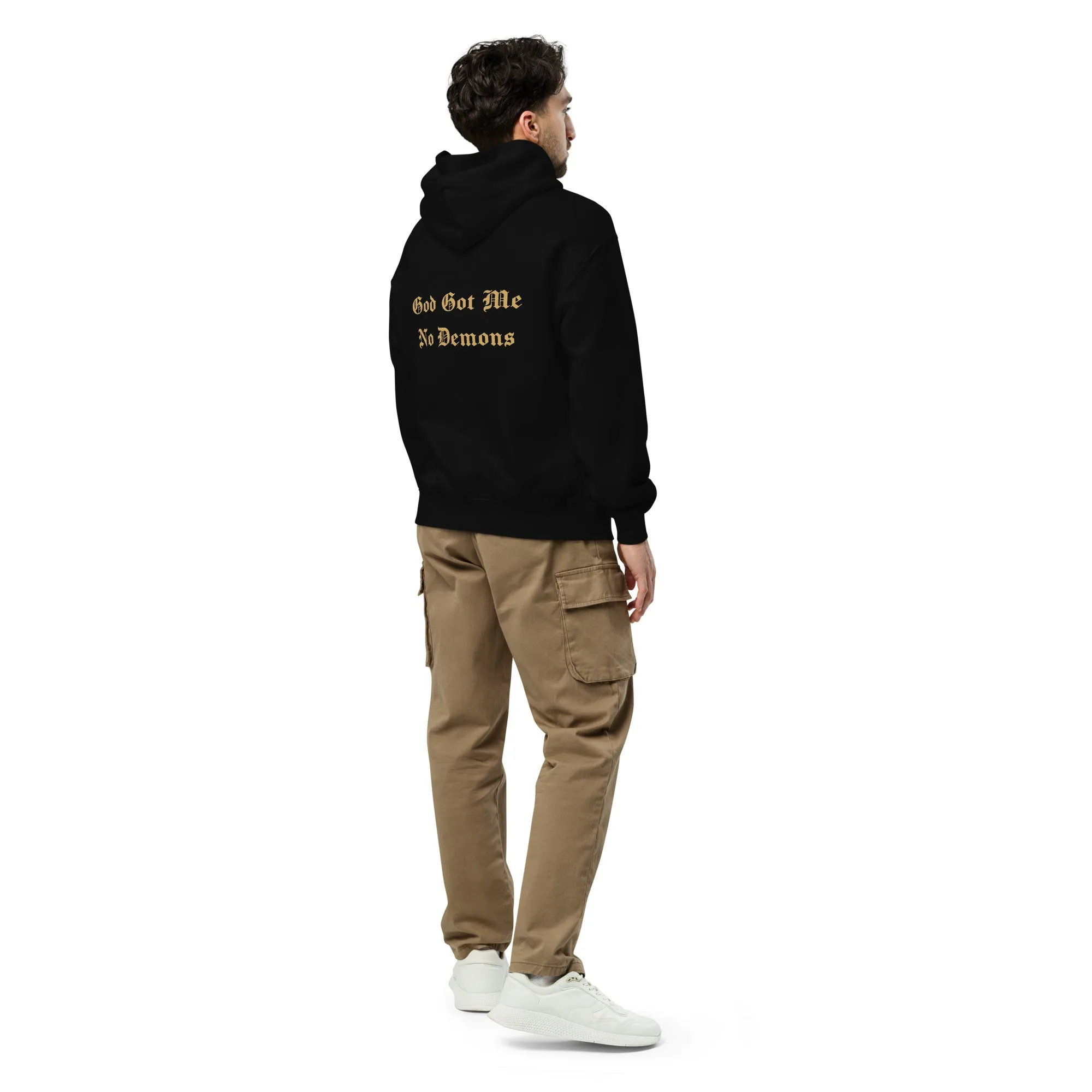 God Got Me - Single Embroidered   Printed Premium Hoodie