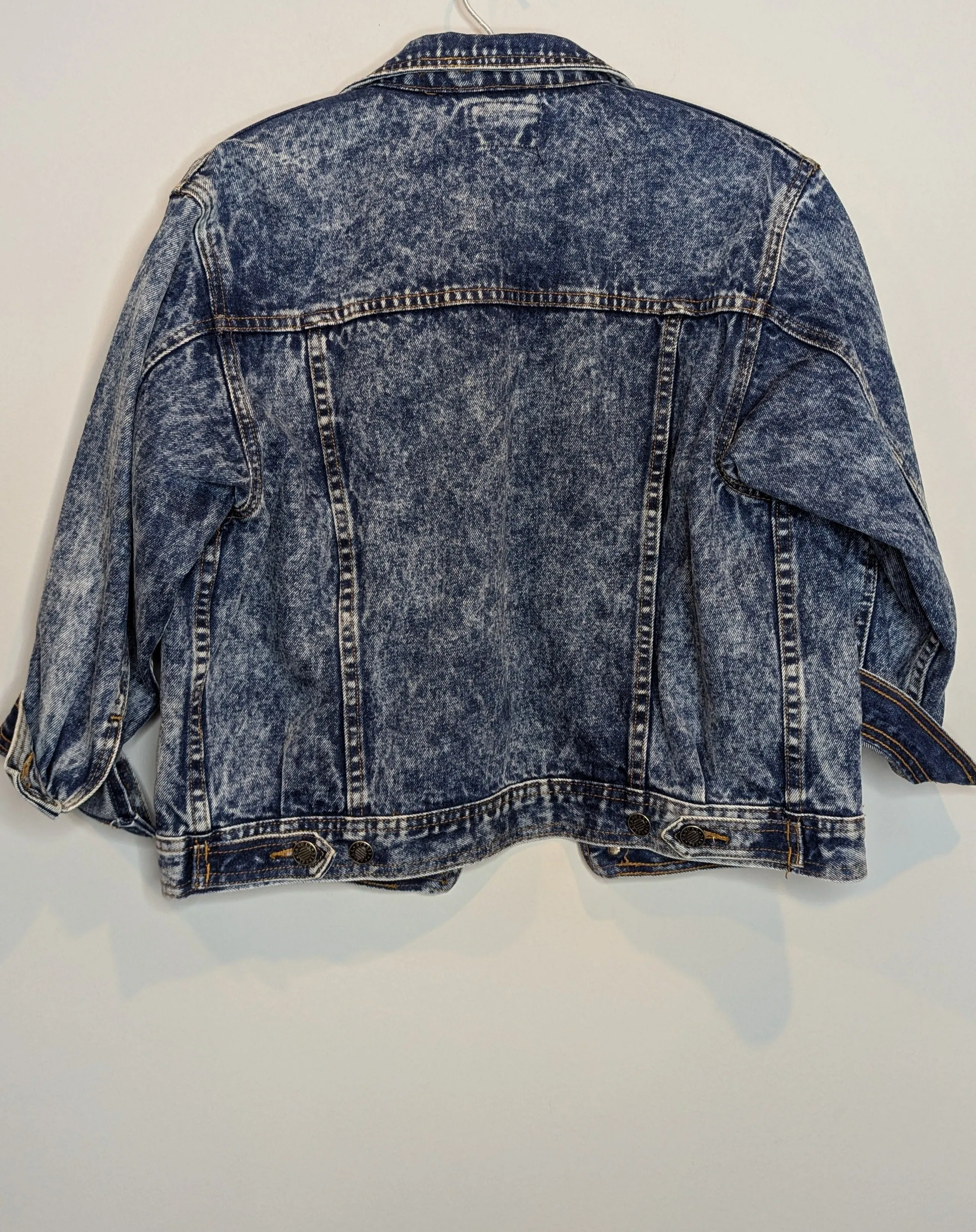 Ground Mate Vintage Cropped Stone Wash Denim Jacket