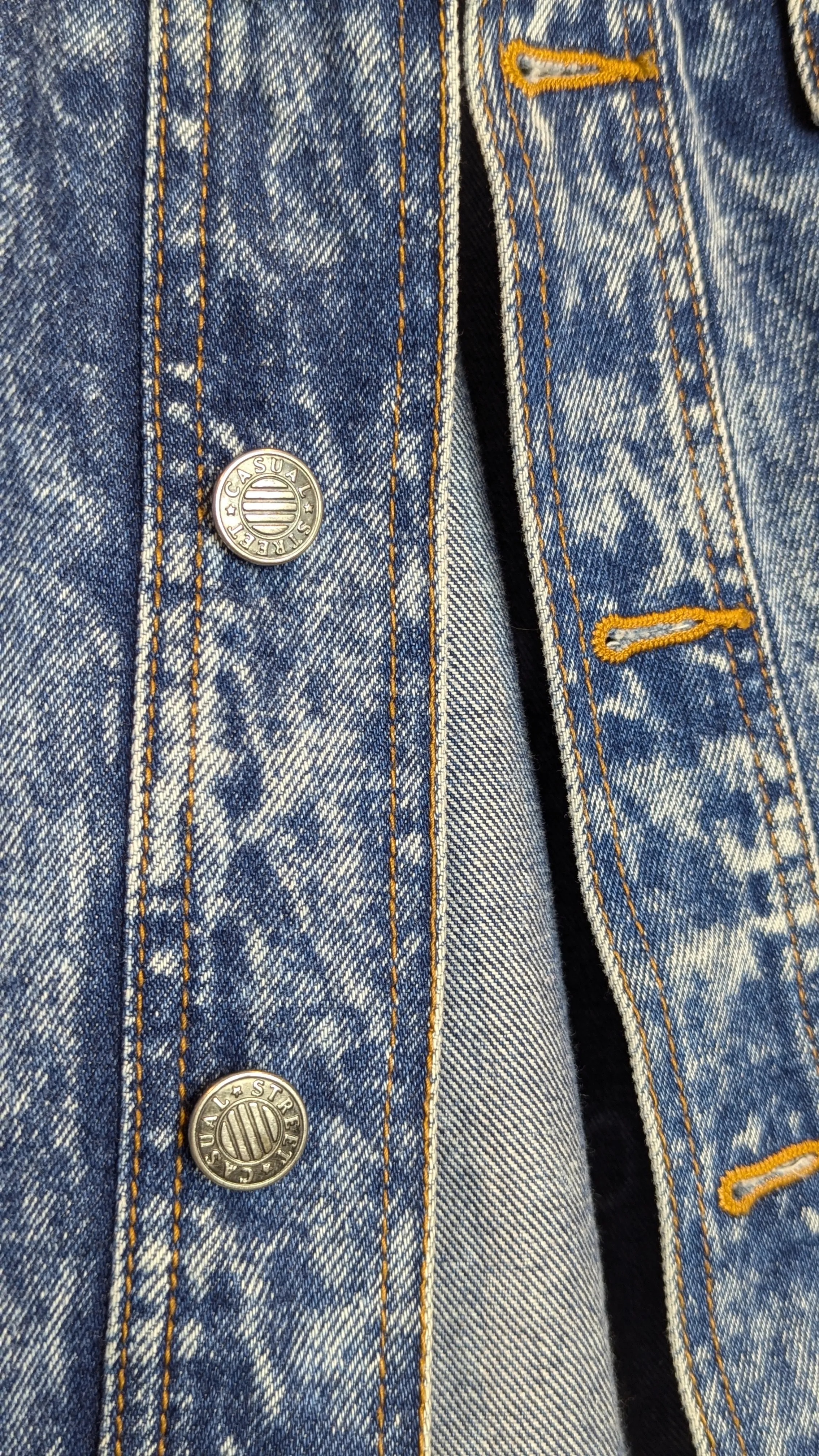 Ground Mate Vintage Cropped Stone Wash Denim Jacket