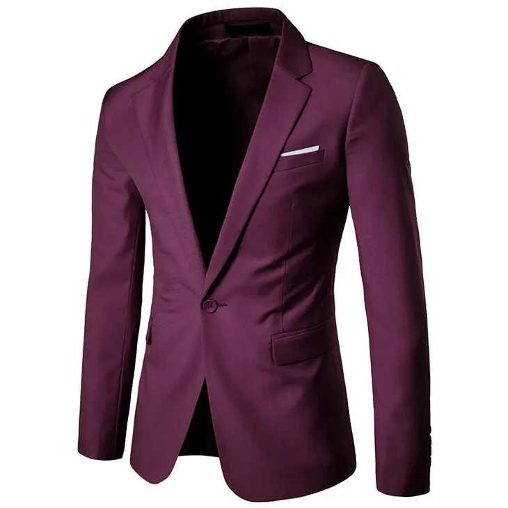 Herren  One Button Slim Fit Blazer Frühling New Wedding Business Smoking Blazer Jacke Herren Kostüm Homme Mariage 6XL