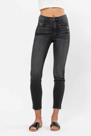 High Rise Skinny Washed Jeans