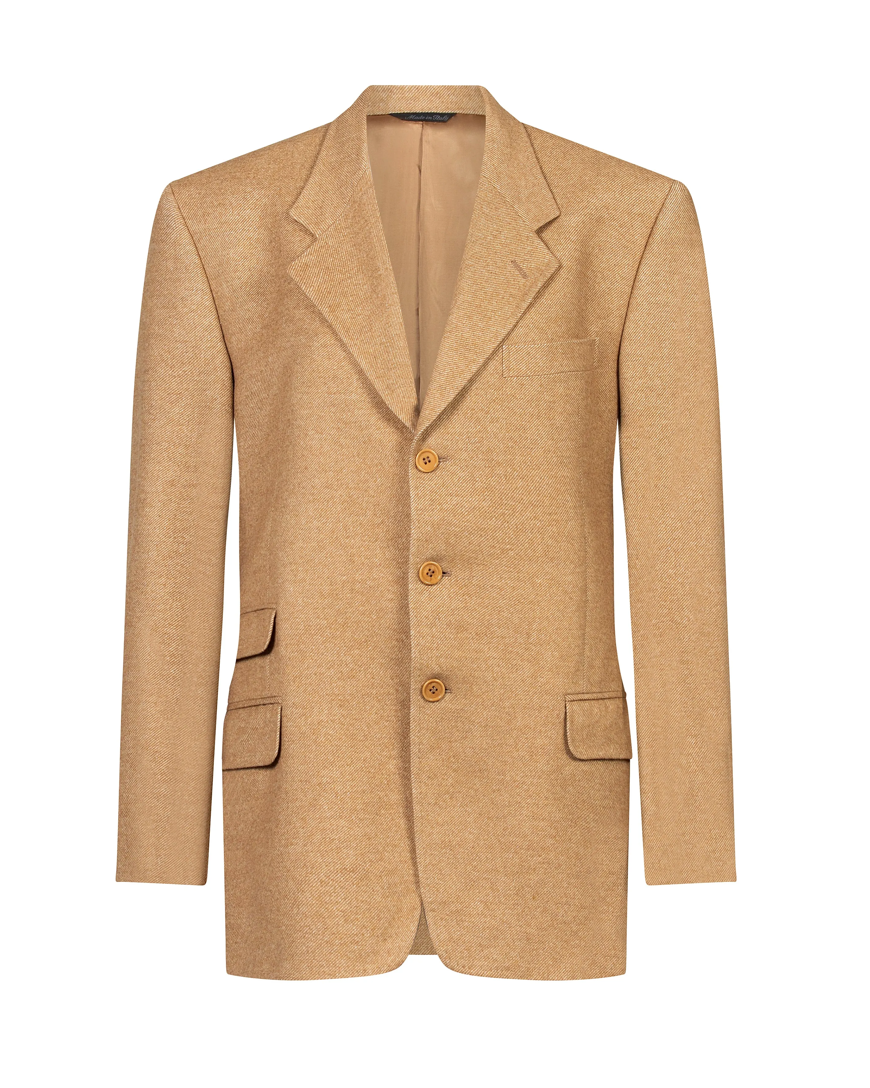 Honey cashmere fitted blazer.