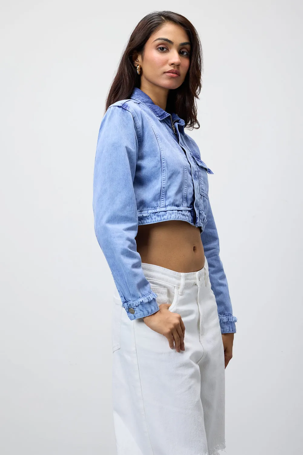 Imperial Cropped Denim Jacket