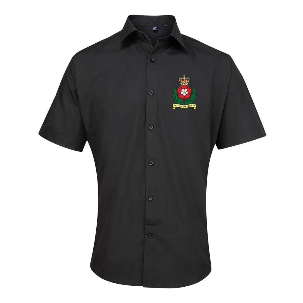 Intelligence Corps Embroidered Short Sleeve Oxford Shirt