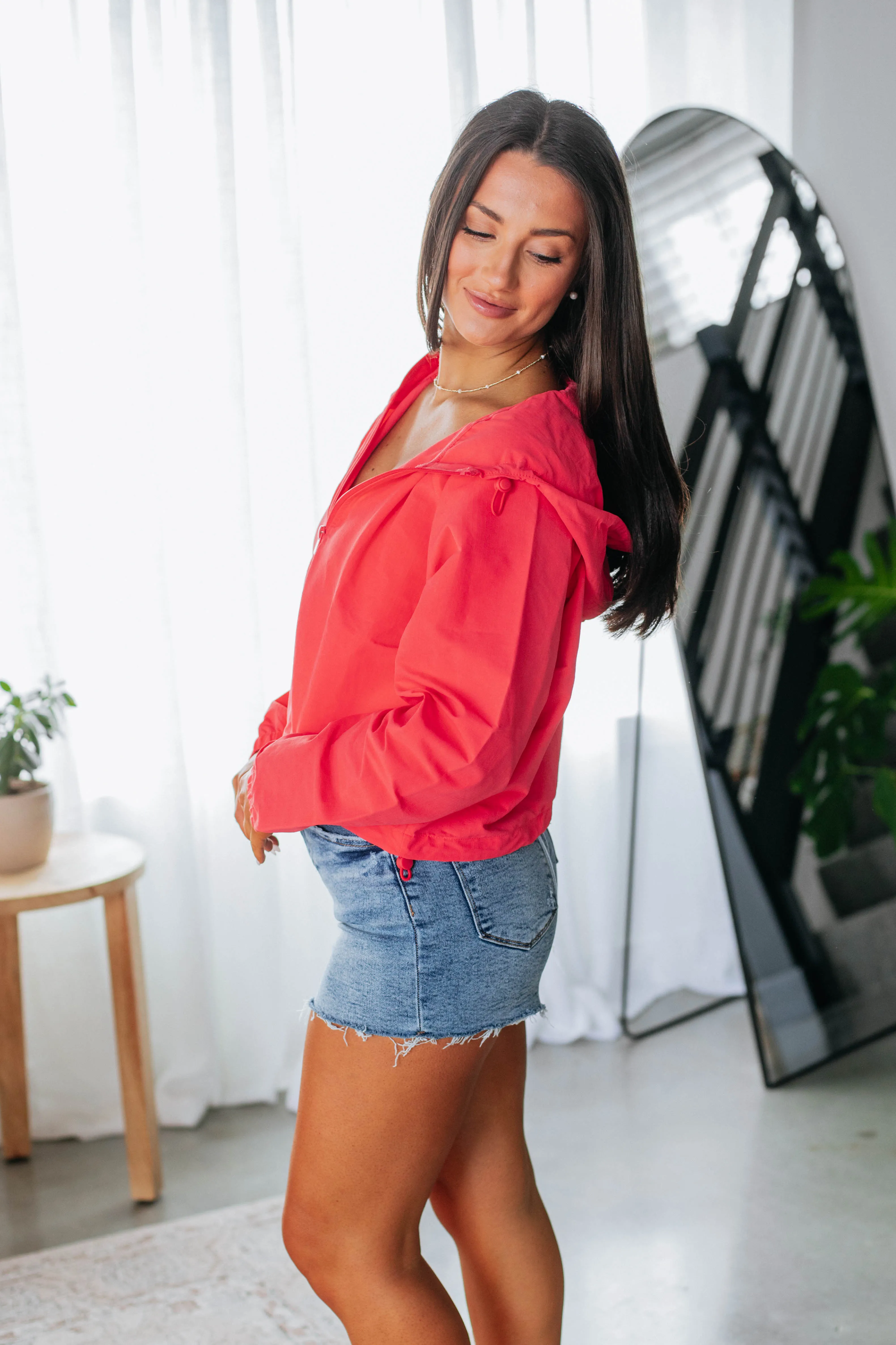 Kataline Cropped Jacket - Hibiscus