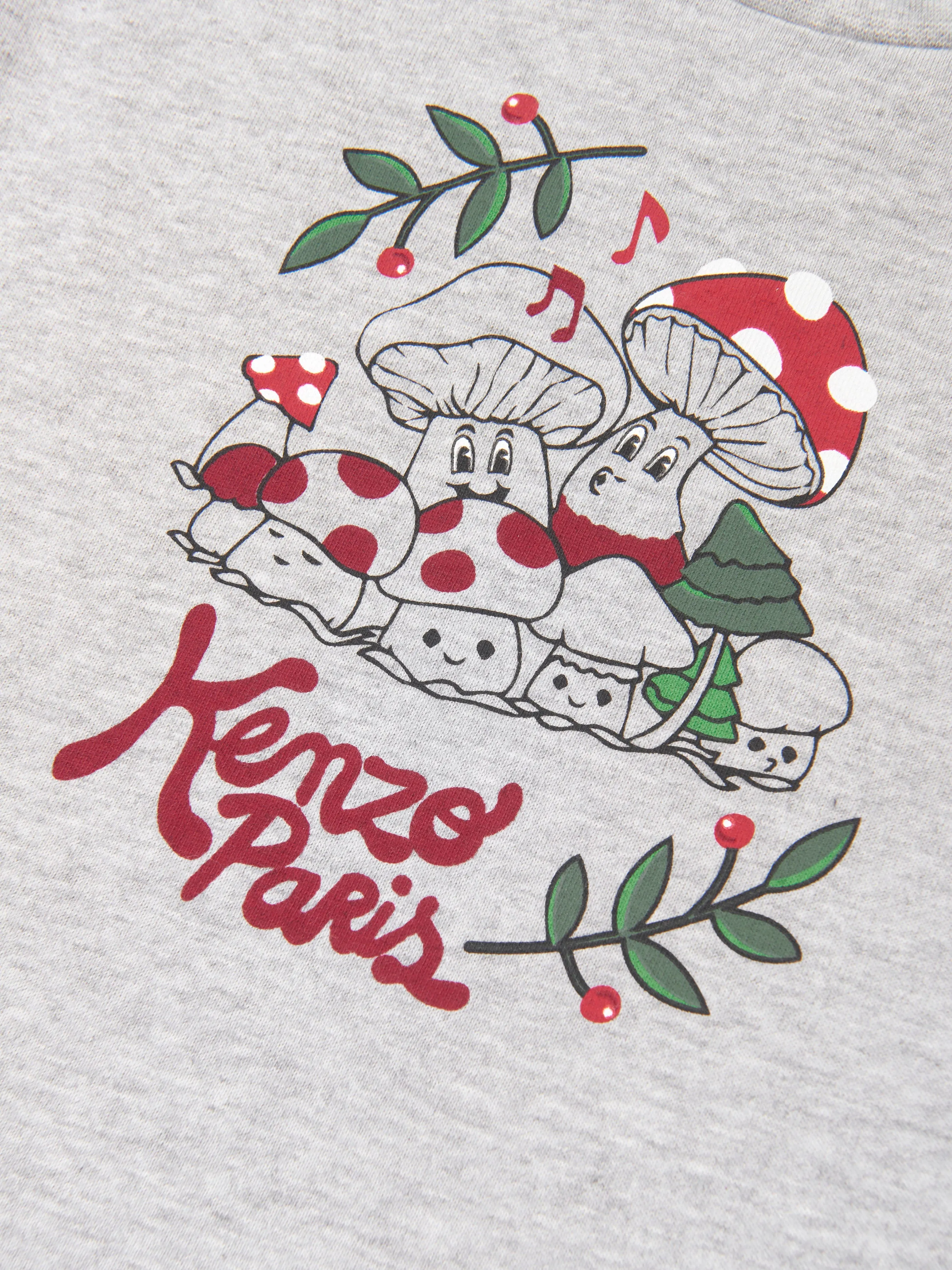 KENZO Girls Cropped T-Shirt in Grey