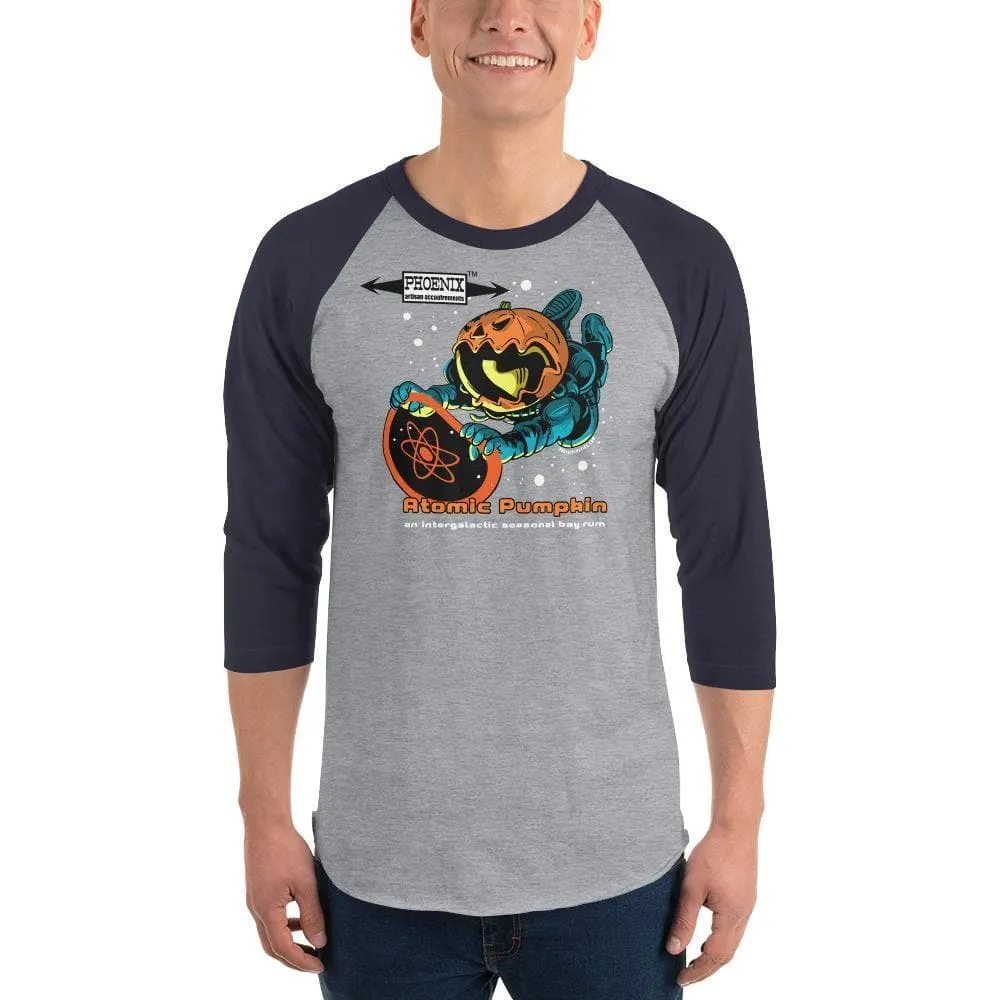 Killer Atomic Pumpkin Baseball Shirt! 3/4 sleeve raglan shirt