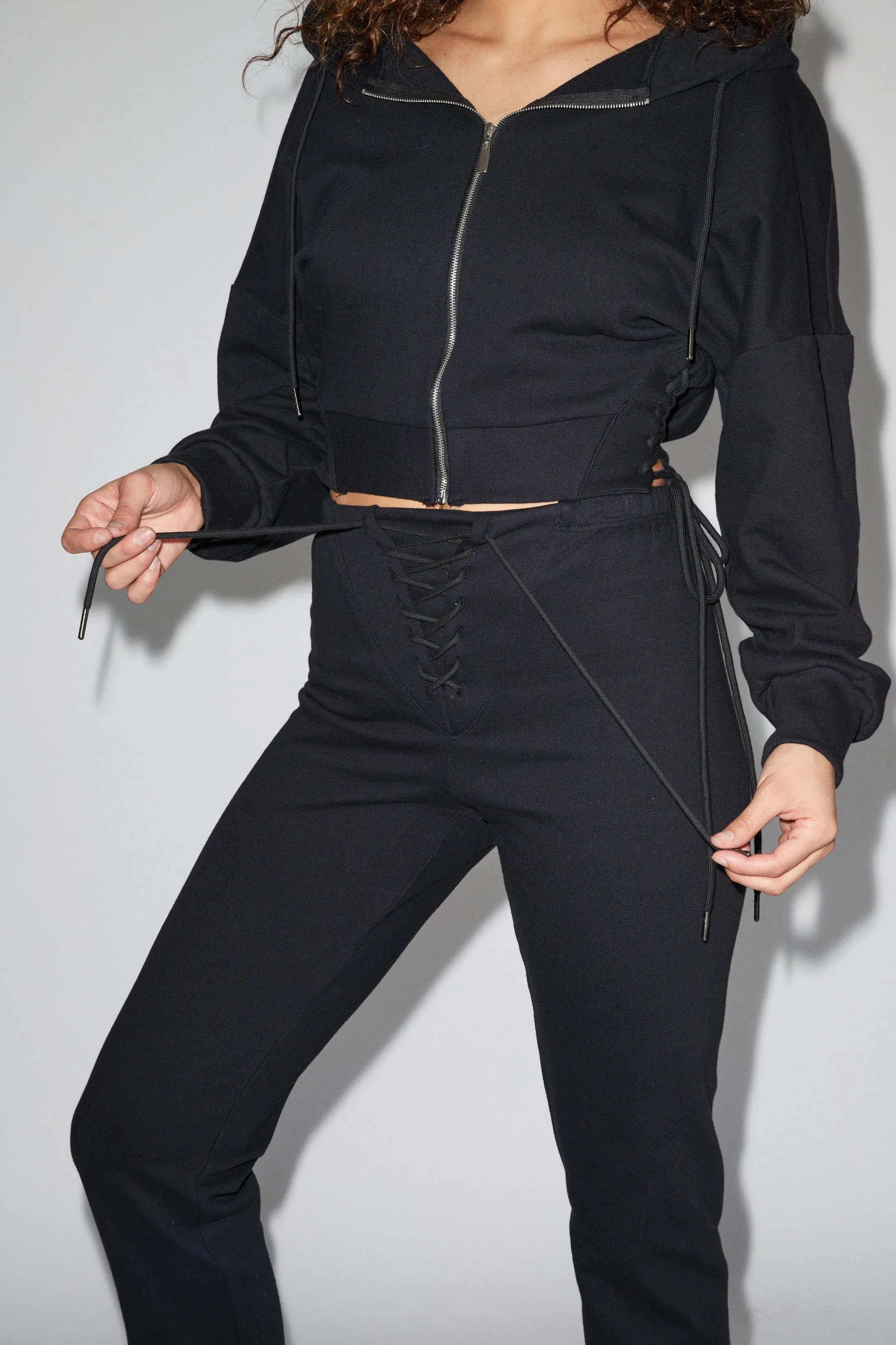 Laced Up Zip Up