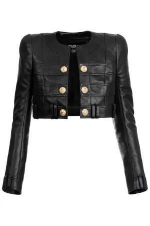 Leather Cropped Jacket