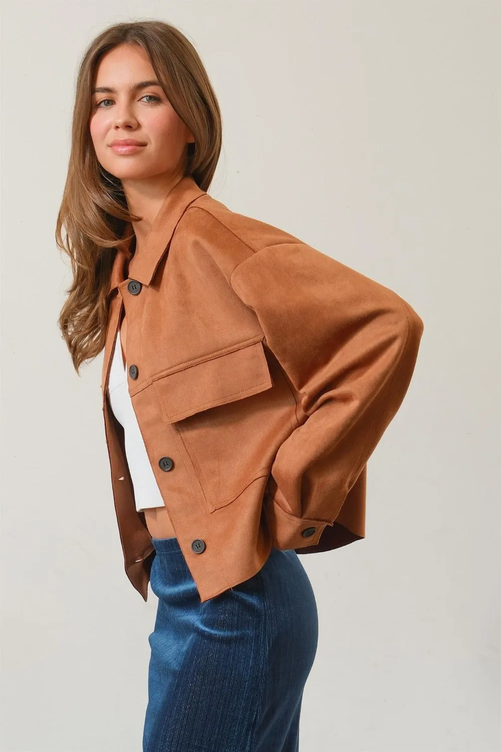 Leigh Faux Suede Jacket