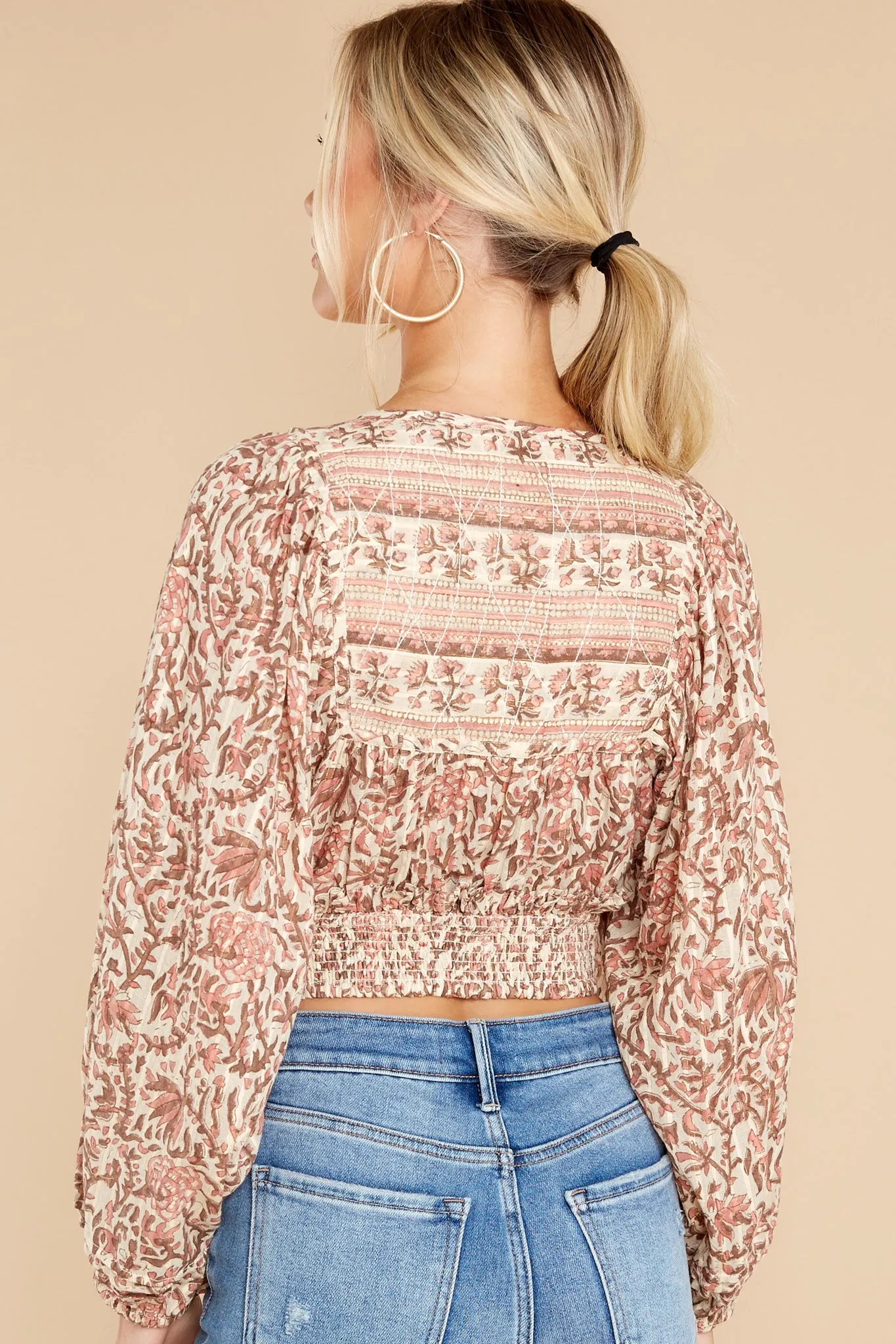 Lydia Zinnia Print Blouse