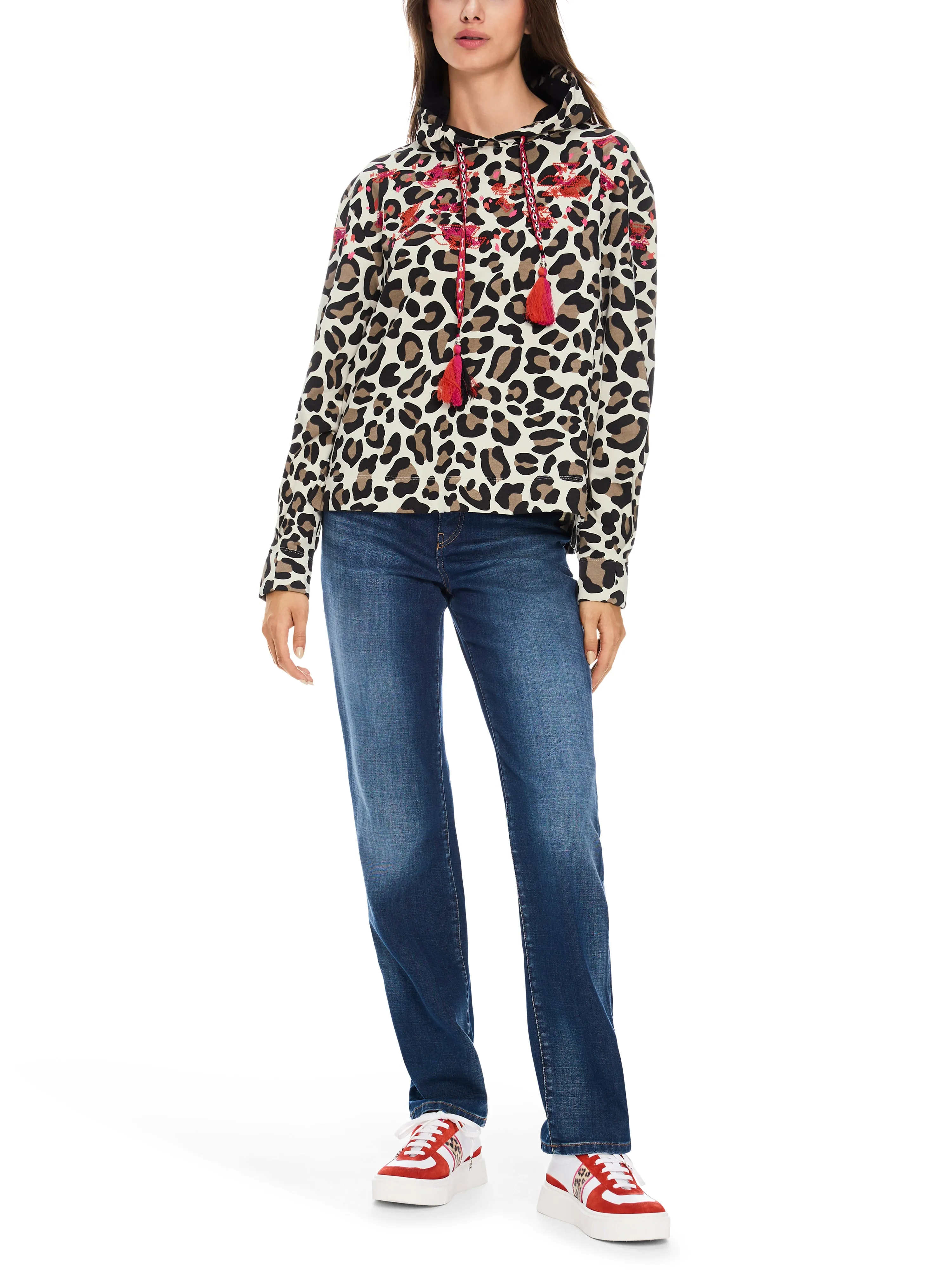 MARC CAIN Leopard Print Hoodie