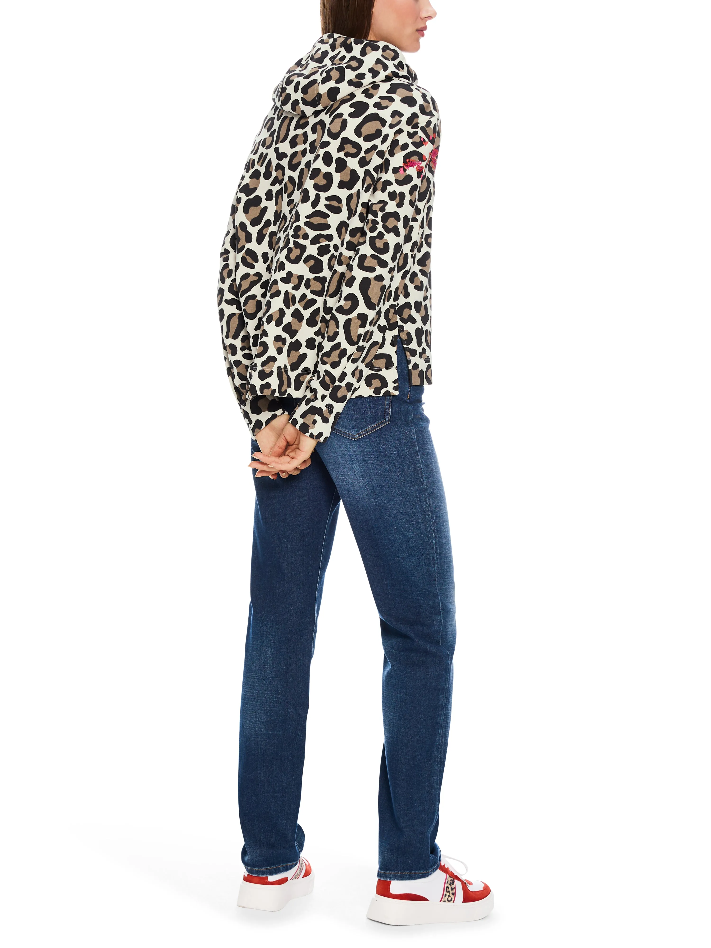 MARC CAIN Leopard Print Hoodie