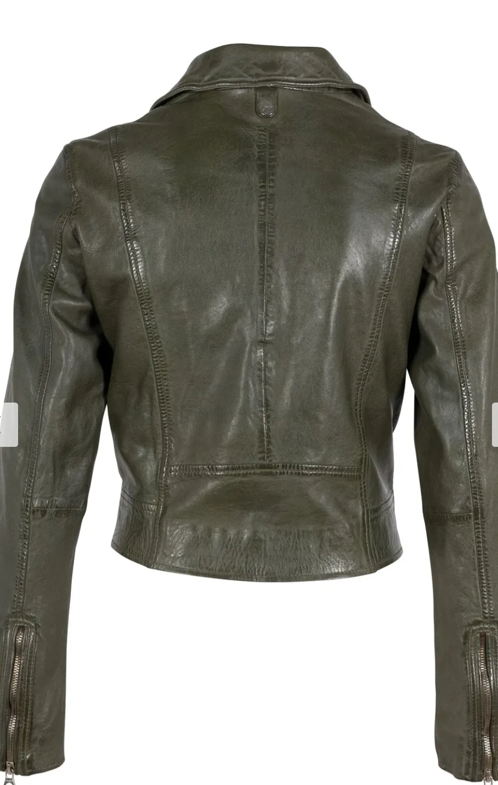 Mauritius Julene Leather Moto Jacket Jade