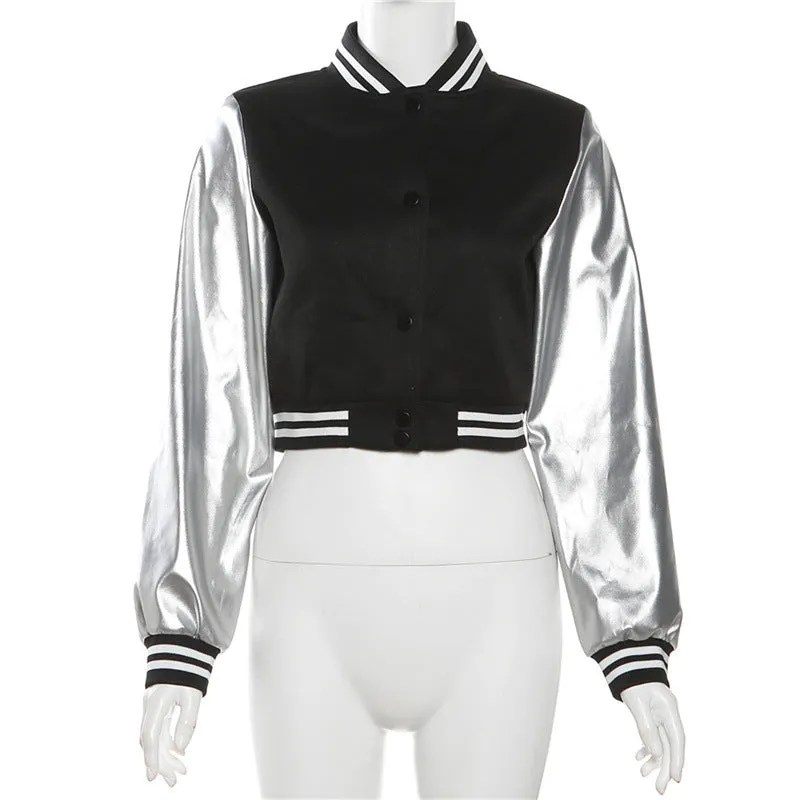 MB FASHION Metallic Sleeve Varsity Jacket 3900LY MIXED WHOLESALE LOT 35 PIECES $7.50 PER PIECE