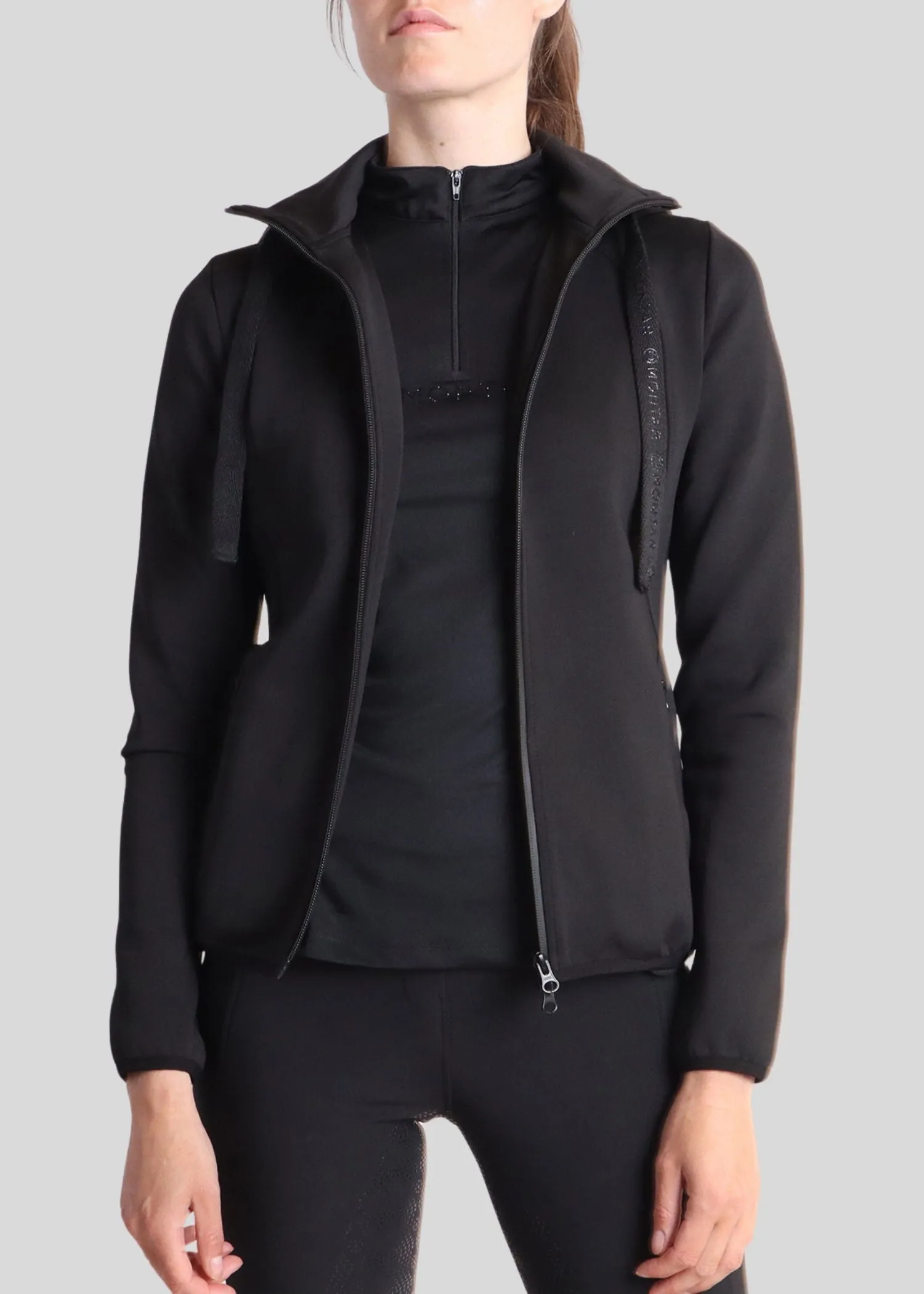 MoCaroline Crystal Hoodie - Black