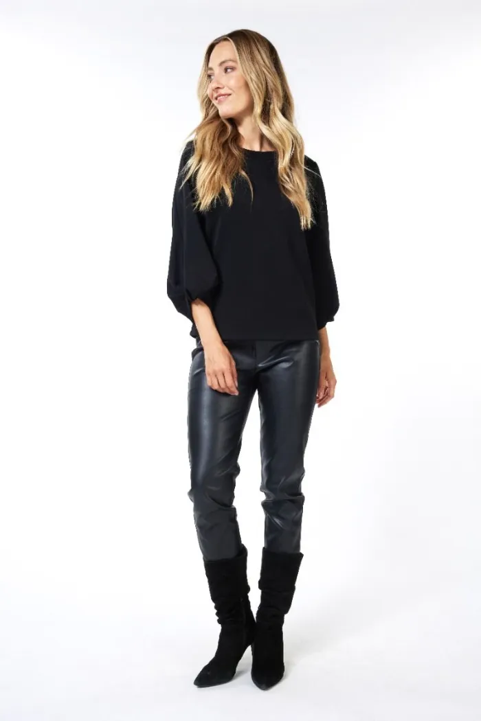 Modal Twisted Sleeve Sweater