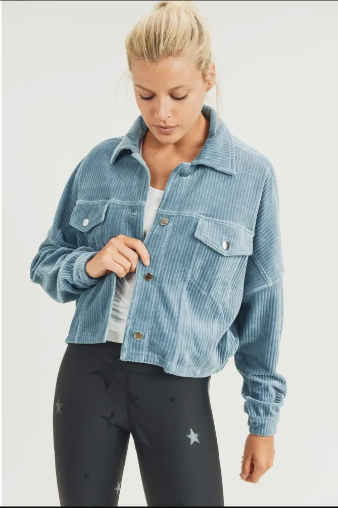 Mono B Cropped Corduroy Jacket