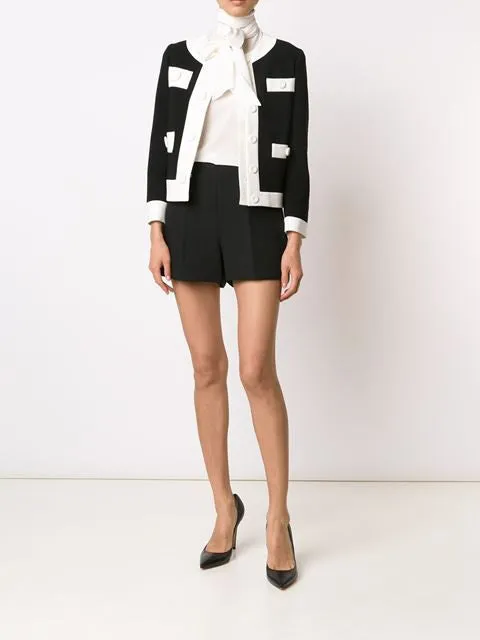 Monochrome cropped jacket