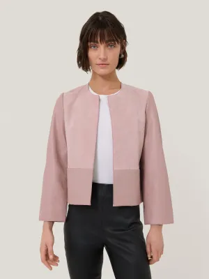 Nakoa Leather Mix Jacket | Pink