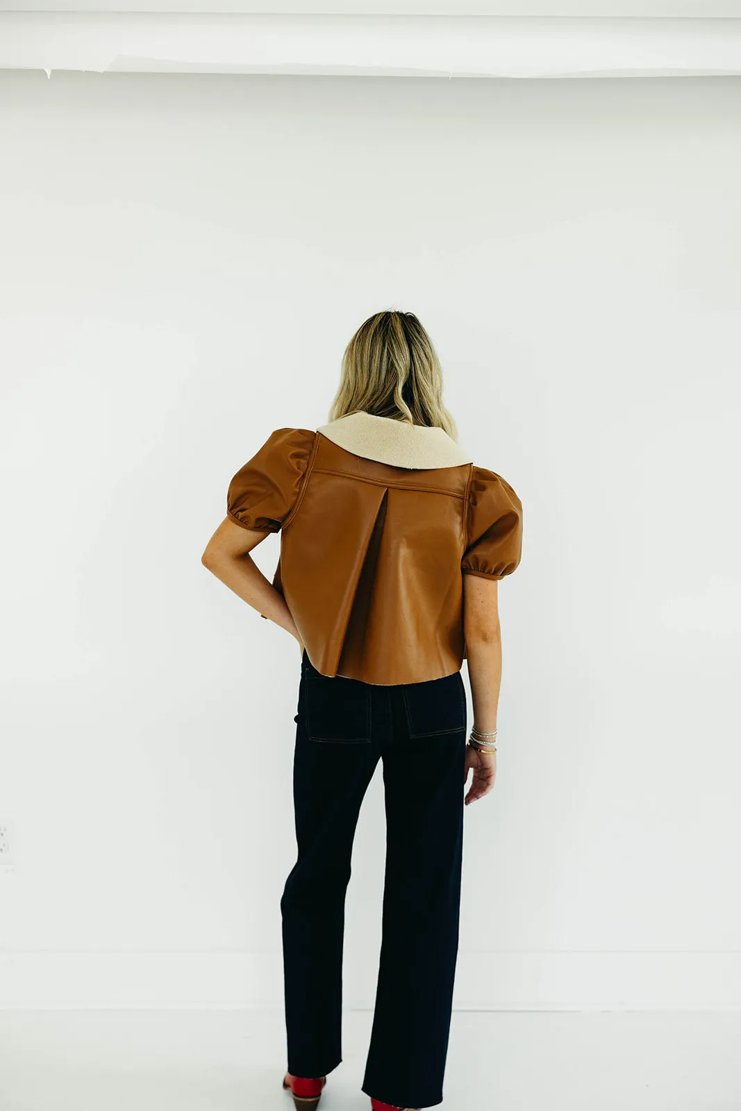 Nala Cropped Jacket - Camel