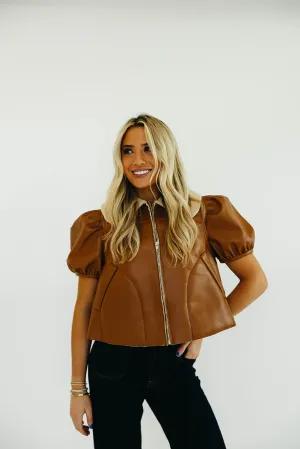 Nala Cropped Jacket - Camel