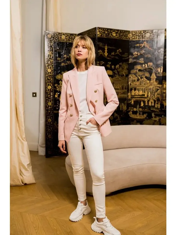 Natasha Fitted Blazer - Pink