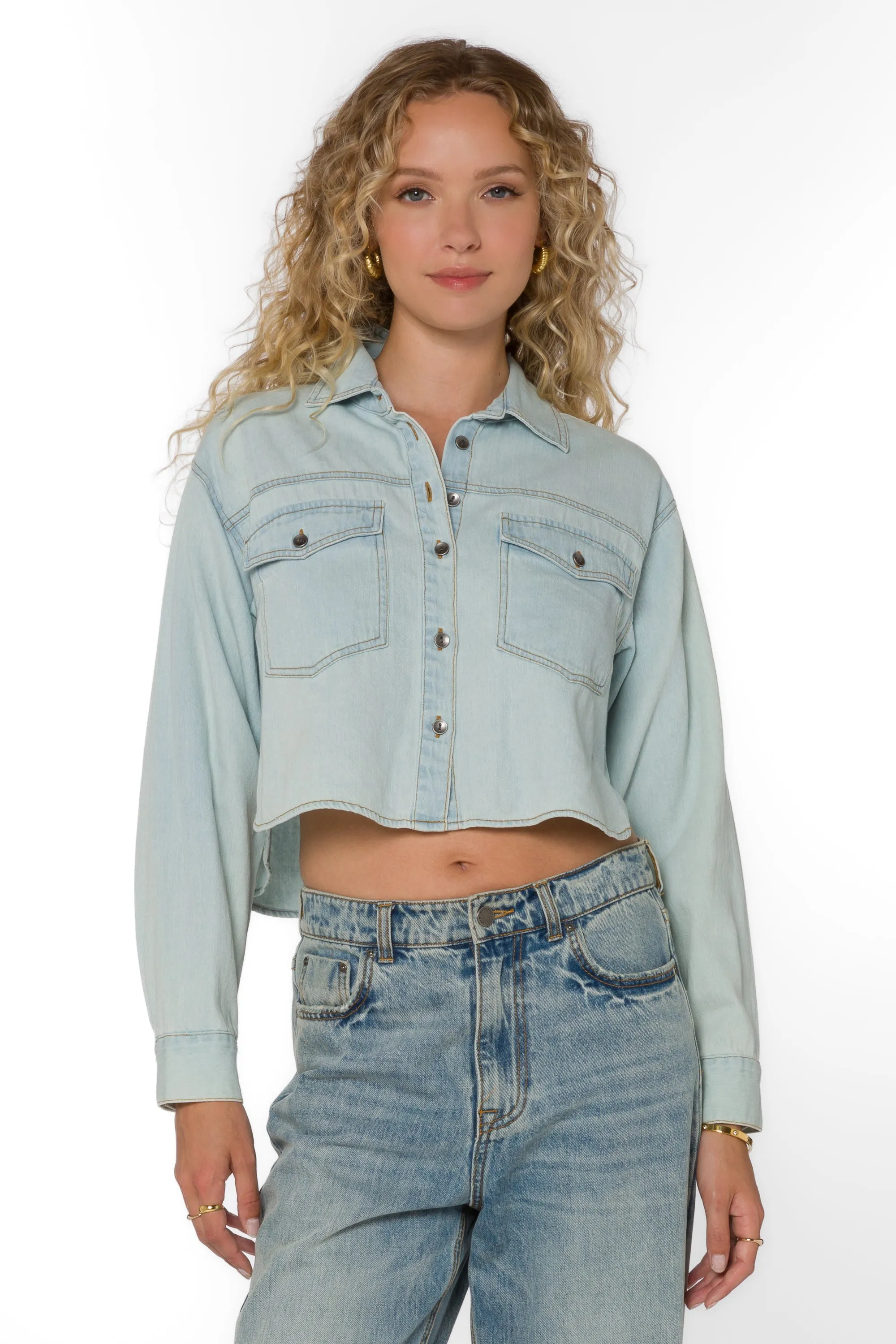 Nayeli Light Blue Sky Denim Jacket