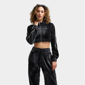 Nike Sportswear Women's Velour Full-Zip Top Black / Sail - Sail