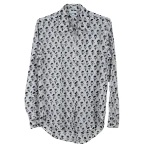 Nina Button Down Shirt - Black/Grey