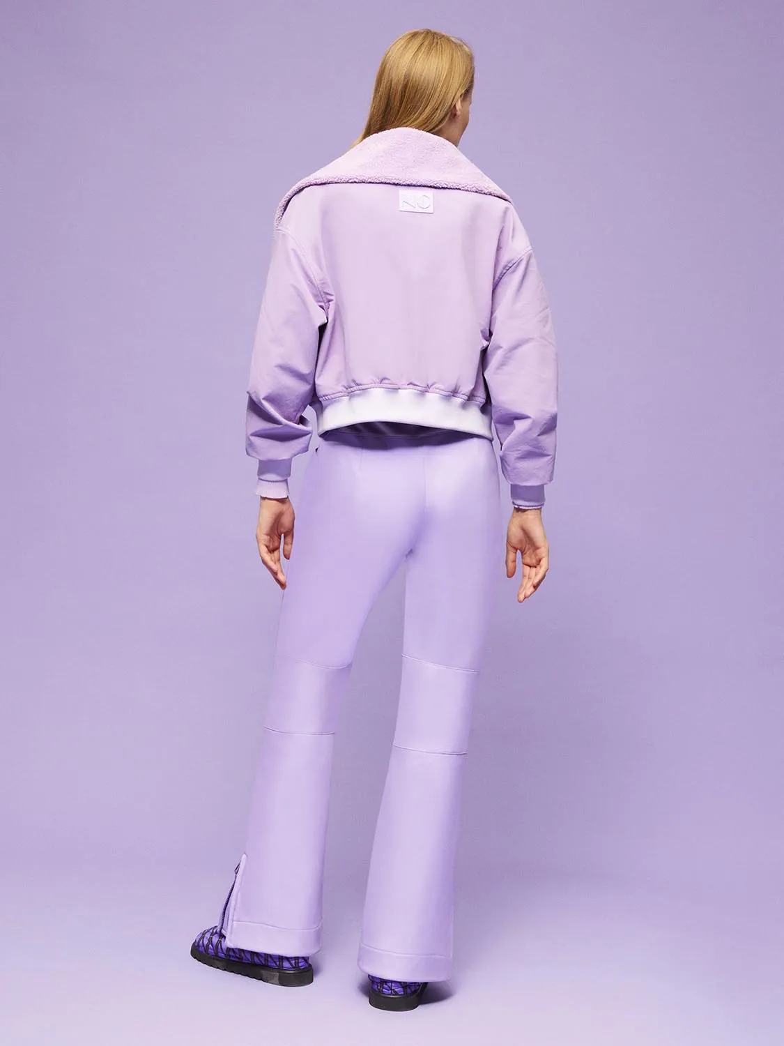 Nocturne High Collar Cropped Jacket Violet