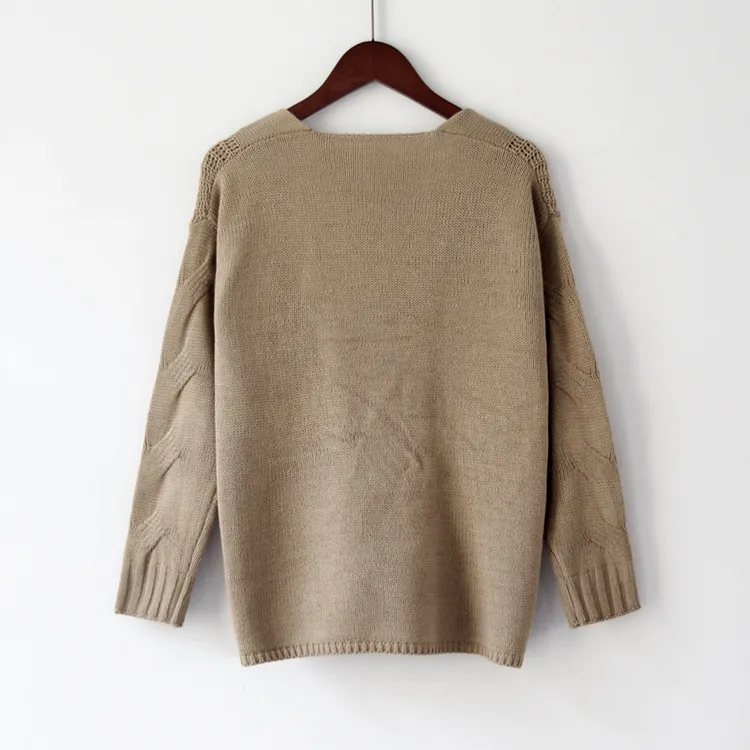 Off Shoulder Knitted Pullover Jumper Sweater