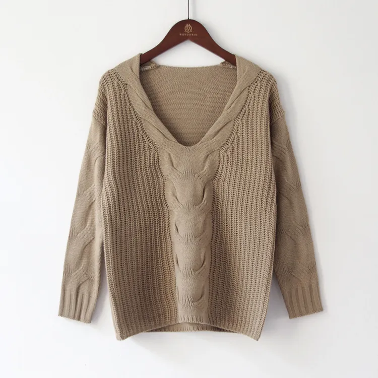 Off Shoulder Knitted Pullover Jumper Sweater