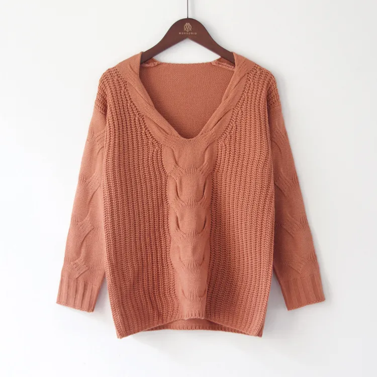 Off Shoulder Knitted Pullover Jumper Sweater