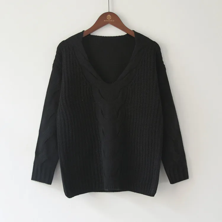 Off Shoulder Knitted Pullover Jumper Sweater