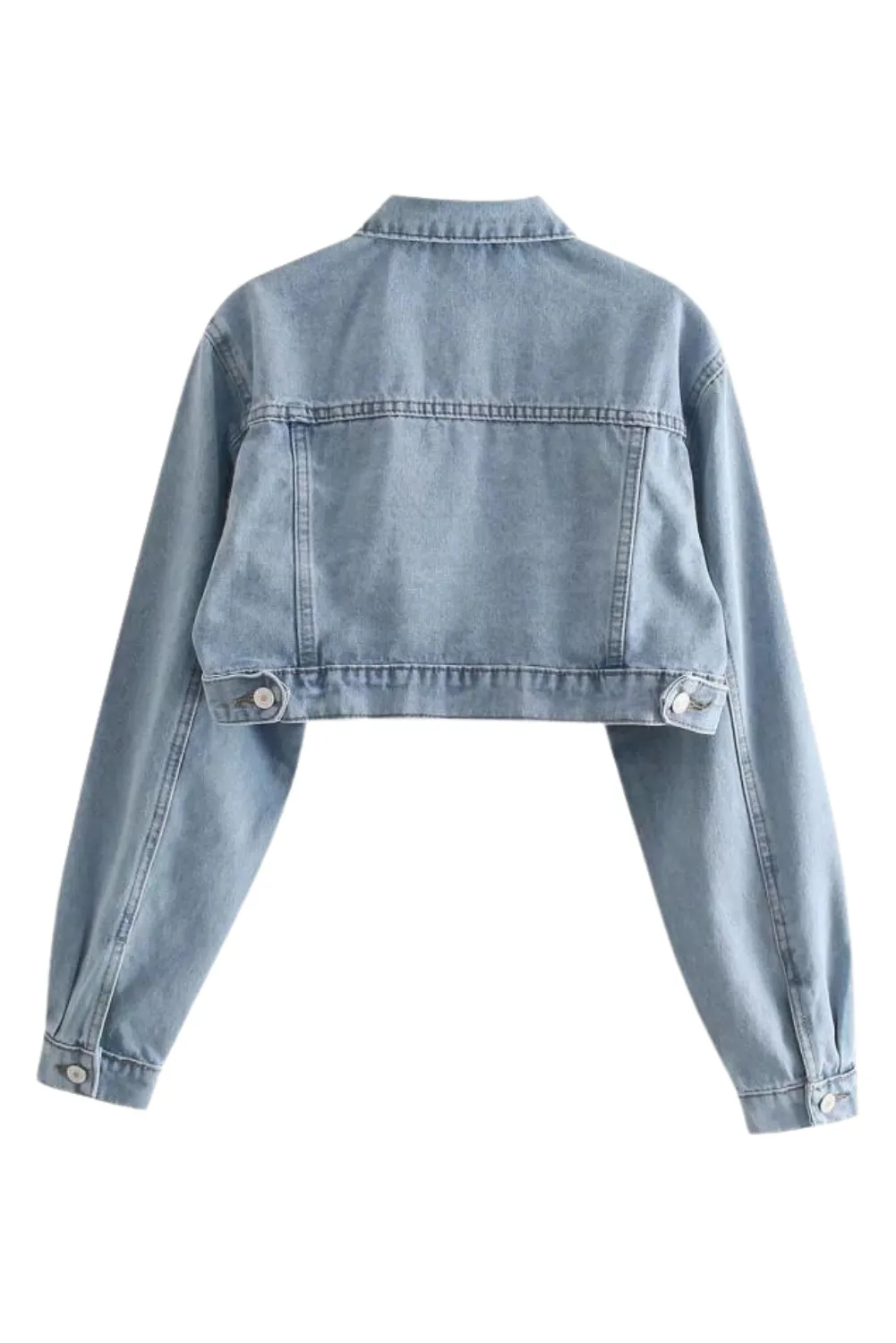 'Olivia' Cropped Denim Jacket