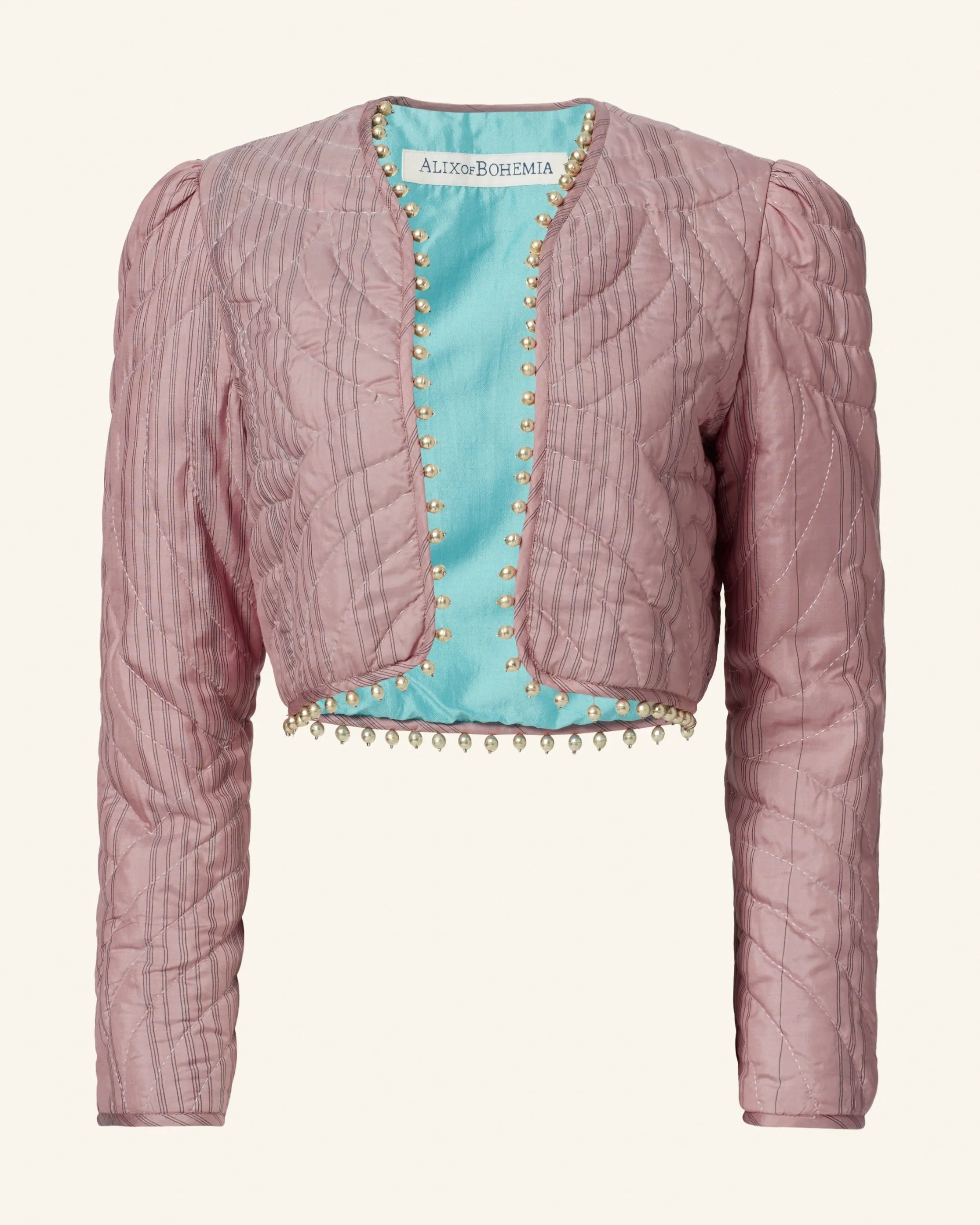 Pasha Petal Beaded Crop Jacket