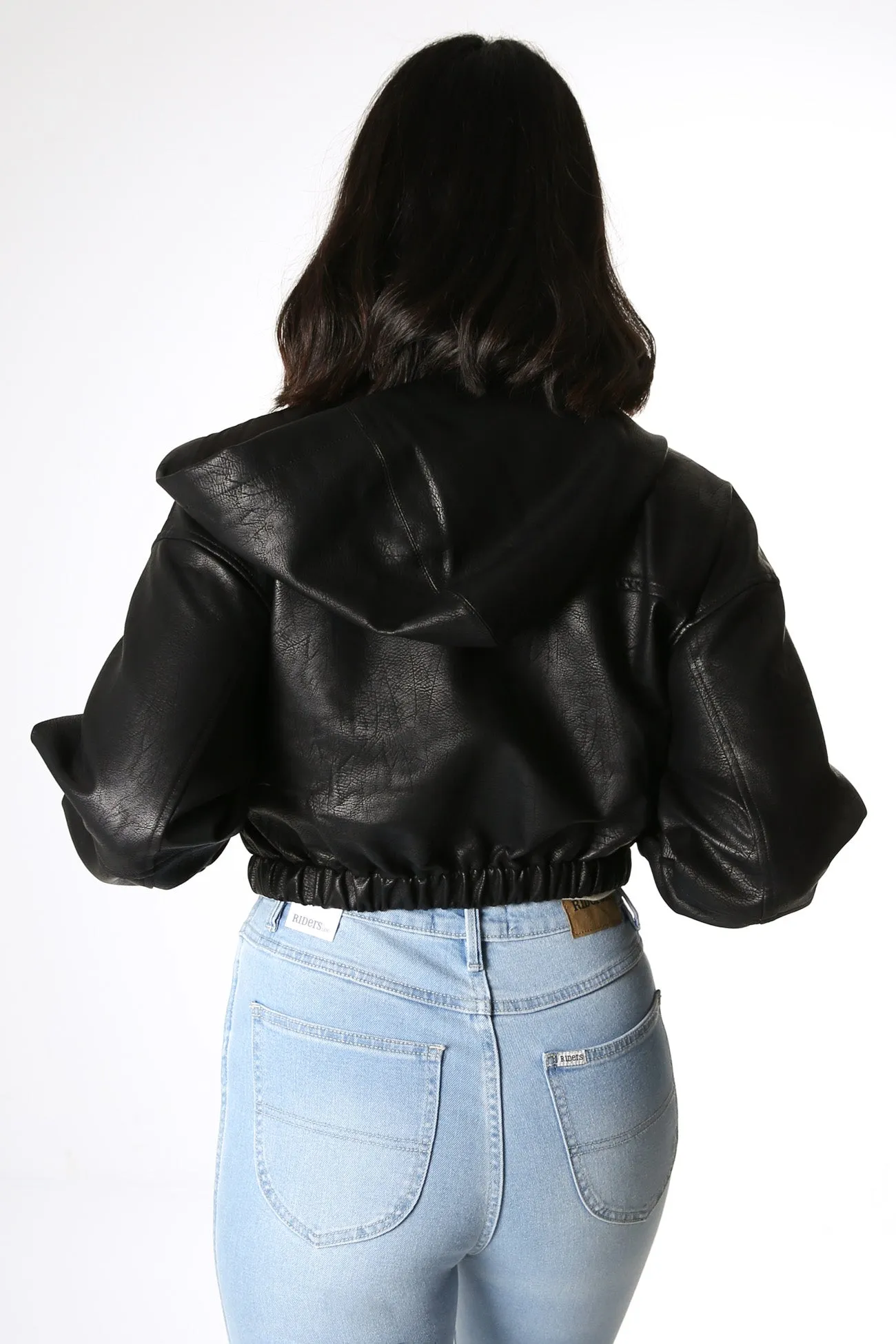 Pleather Driver Jacket Black