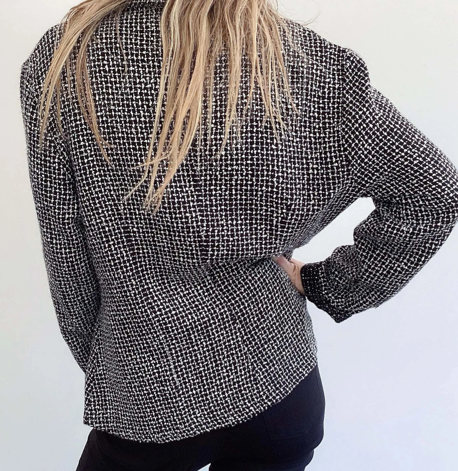 Preloved Soft Tweed Cropped Blazer