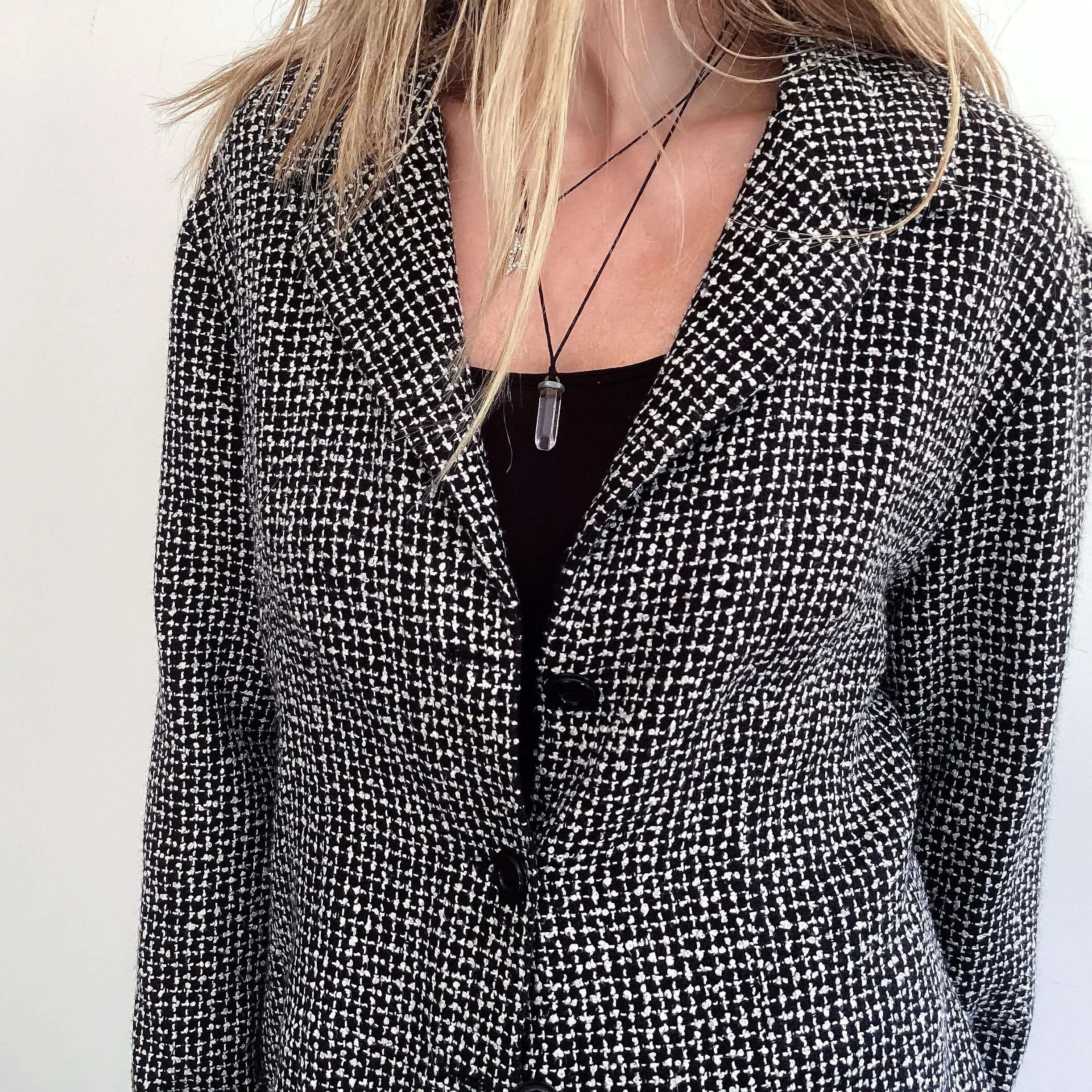 Preloved Soft Tweed Cropped Blazer