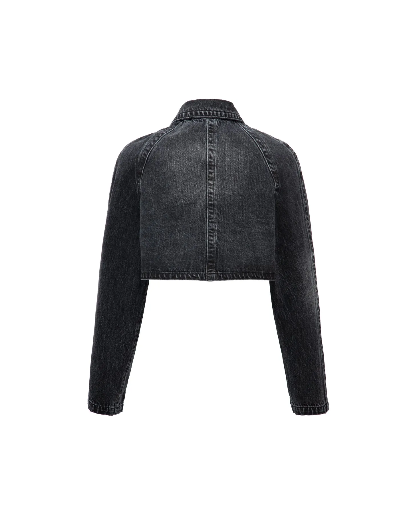 PRIX DENIM STONE WASHED BABY JACKET GUNMETAL