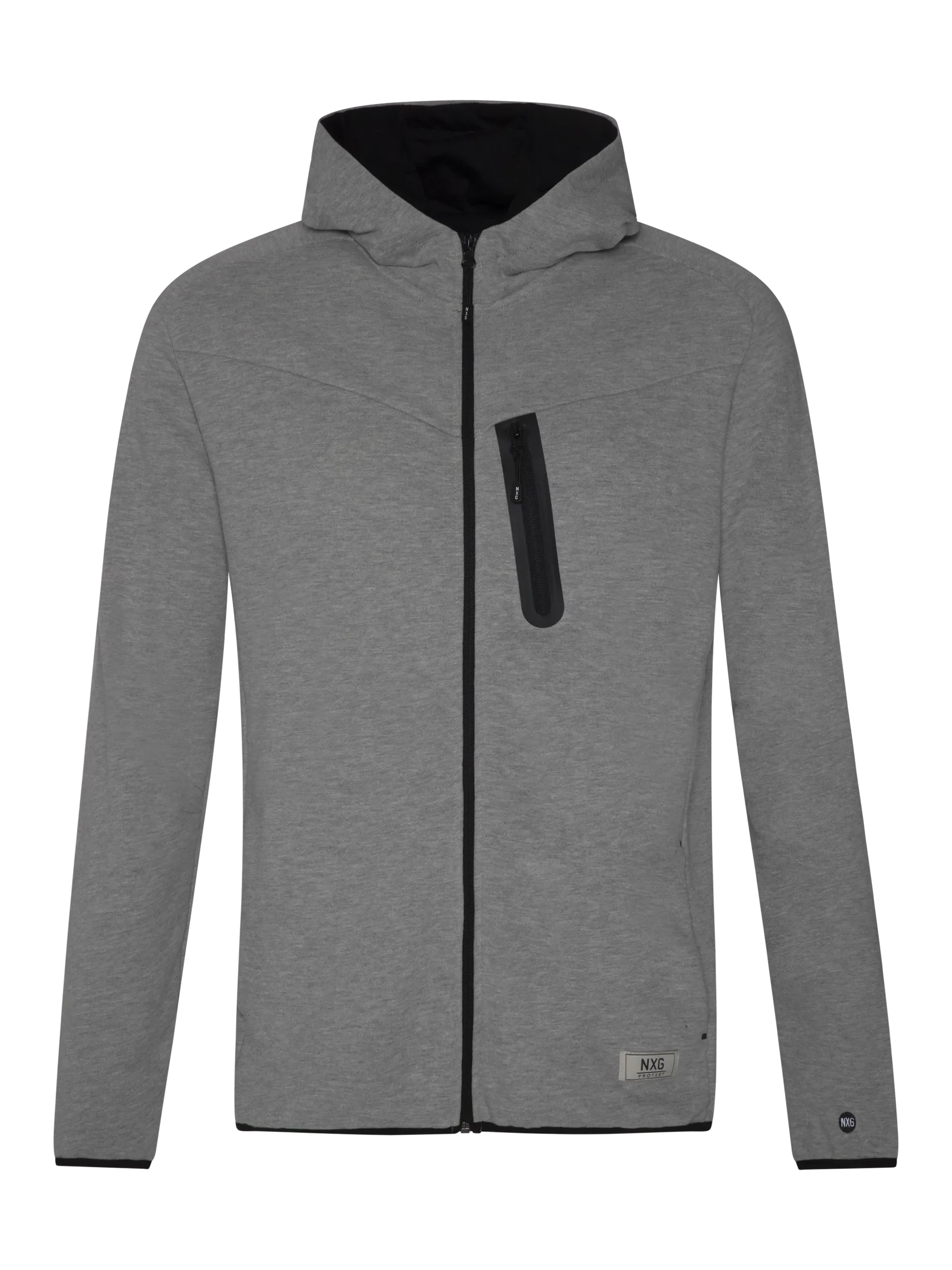 Protest NXGARISTOTLE Men's Front Zip Hoodie - Dark Grey Melee