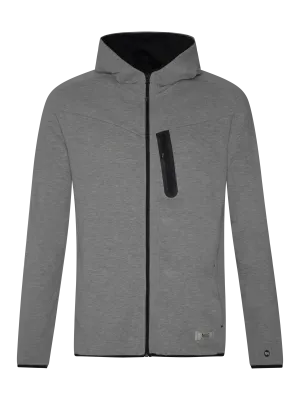 Protest NXGARISTOTLE Men's Front Zip Hoodie - Dark Grey Melee