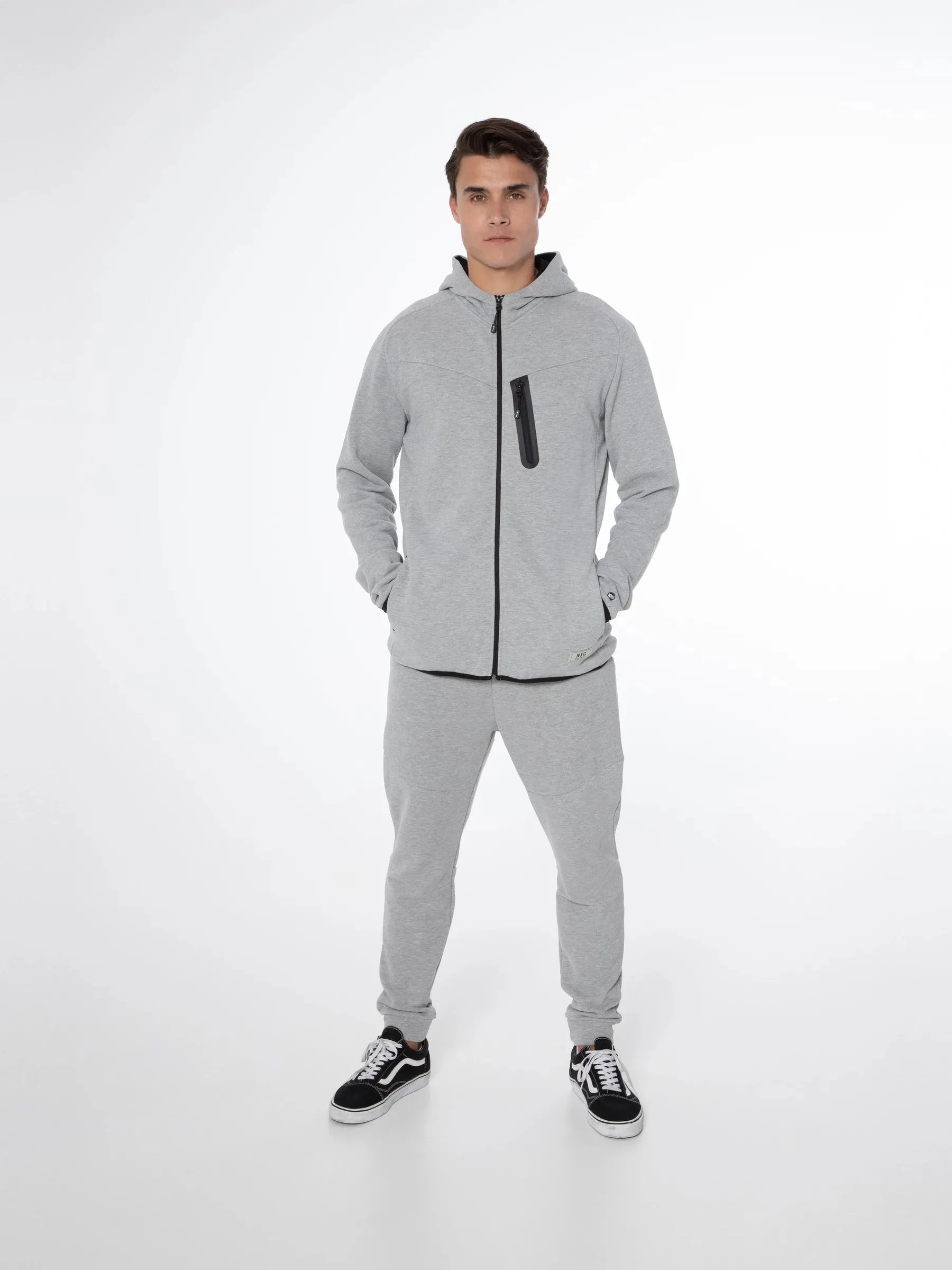 Protest NXGARISTOTLE Men's Front Zip Hoodie - Dark Grey Melee