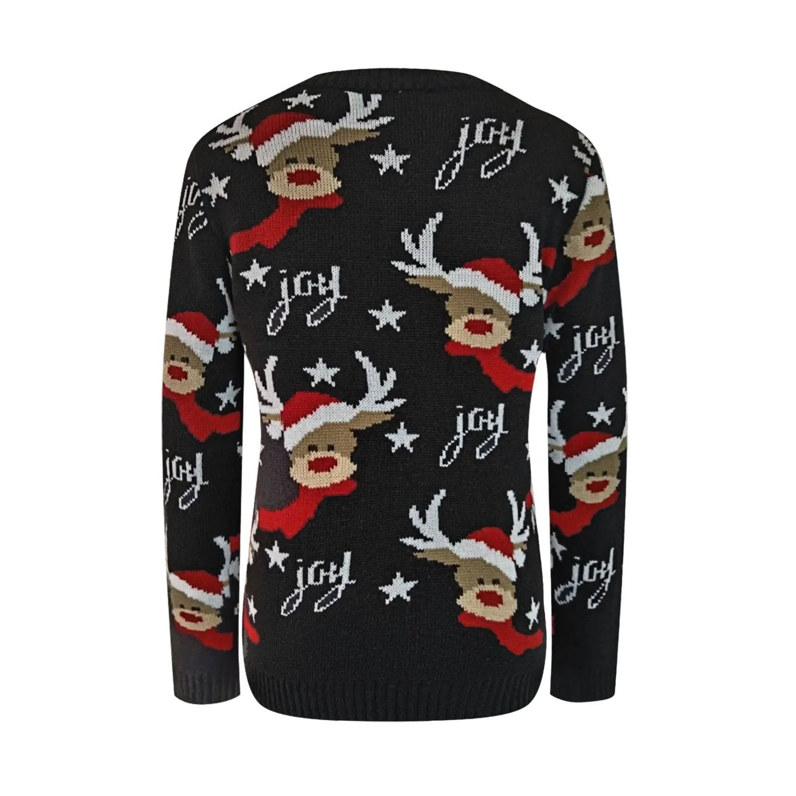 Reign Joy and Reindeer Design Knitted Pullover Sweater