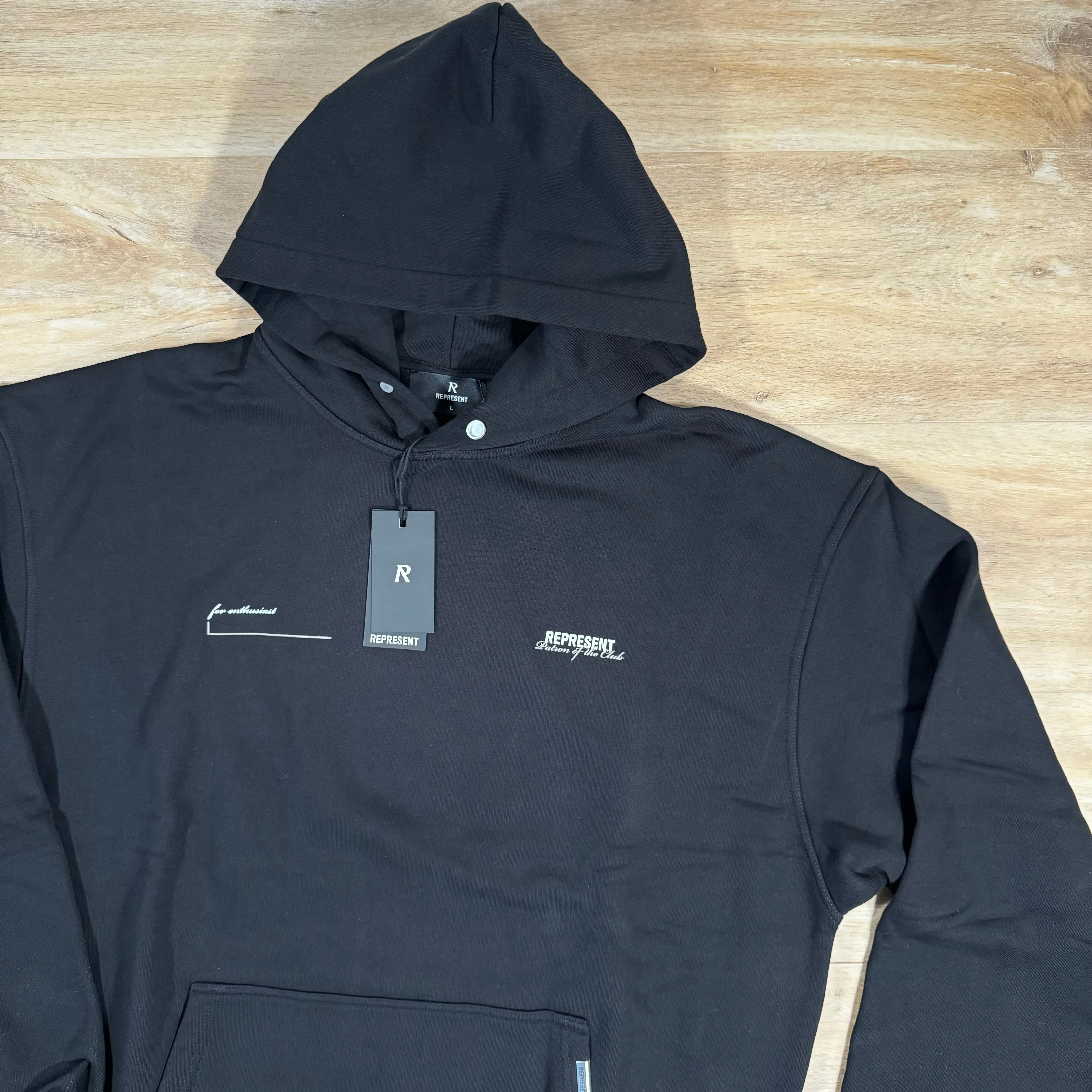 Represent Patron Of The Club Hoodie in Black