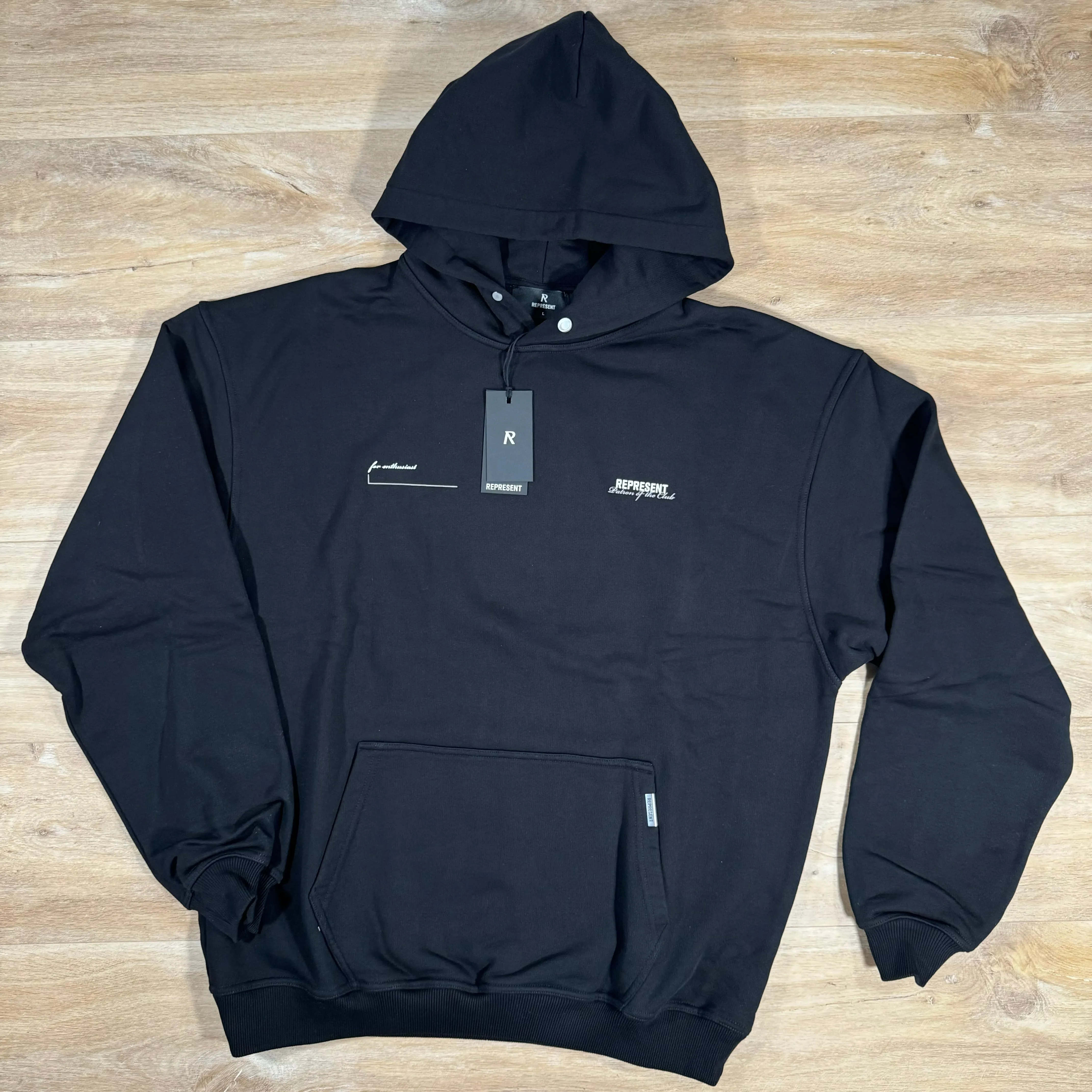 Represent Patron Of The Club Hoodie in Black