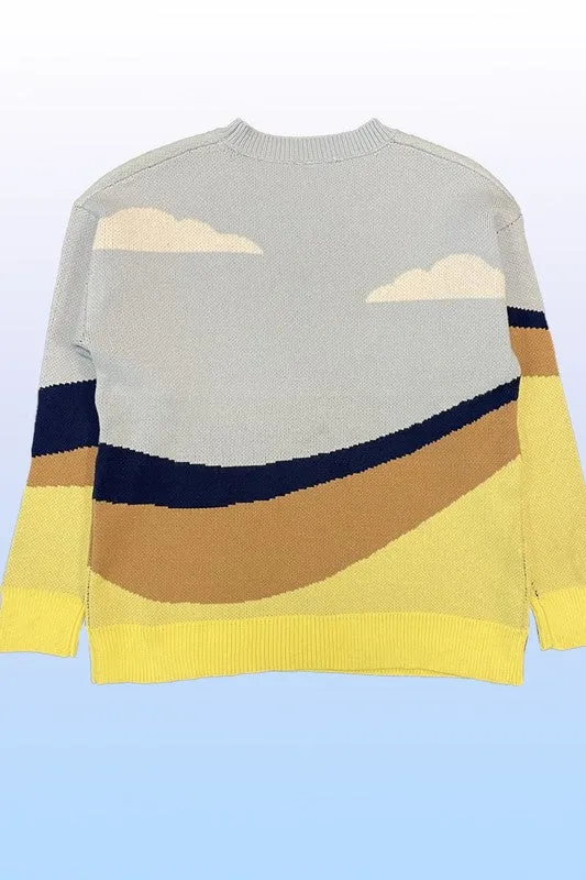 Roadrunner Knit Multi-Color Sweater