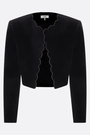 Scalloped Spencer Jacket - Velvet